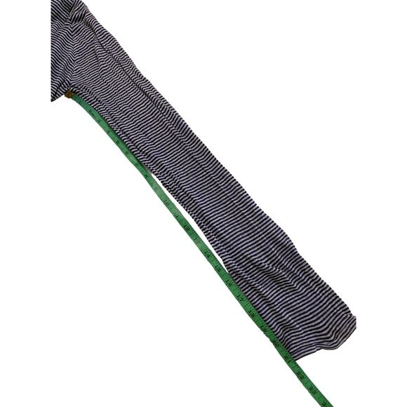 HUMANOID 100% Linen Blue White Stripe Linen Belted Top Size Small Long Sleeve - Picture 10 of 10